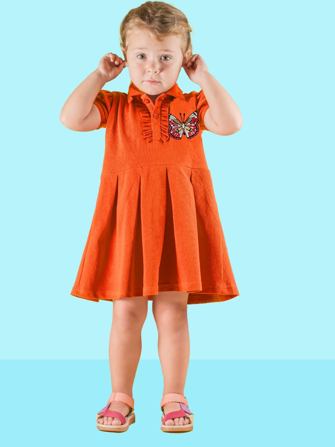 Butterfly Pleated Dress