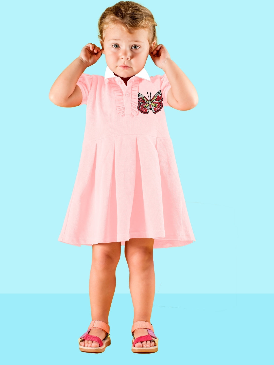 Butterfly Pleated Dress