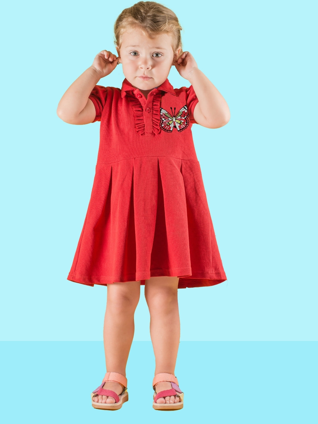 Butterfly Pleated Dress